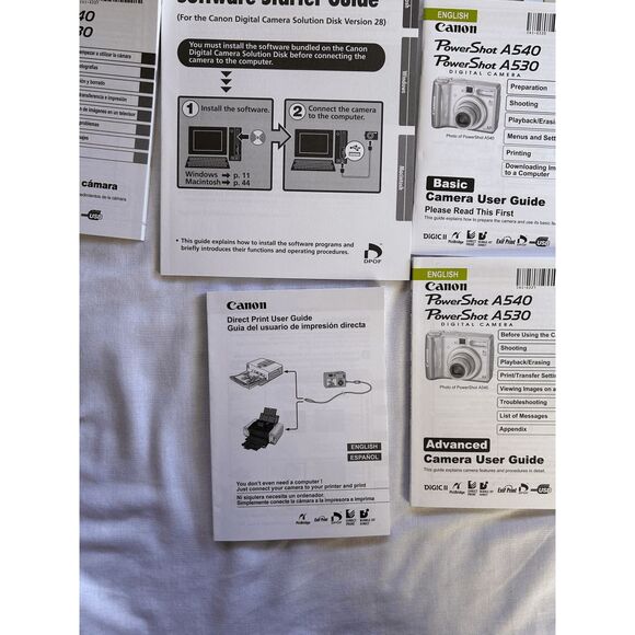 Canon PowerShot A540 & A530 User Guide/Manual Basic & Advanced - Picture 5 of 7